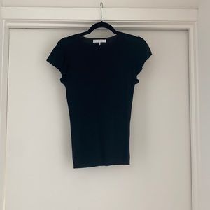 Frame Wool Shirt Ruffle Top